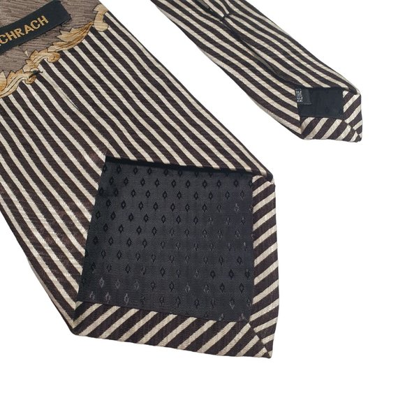 Bachrach Mens Necktie Italian Designer Accessory Vintage Office Dad Gift - Picture 6 of 6